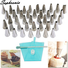 Sophronia 45pcs/set Icing Piping Nozzles Pastry Stainless Steel Cake Decorating For Cake Cupcake DIY Dessert Baking Tips DCS013 2024 - buy cheap