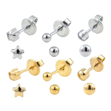 6 Pairs Ear Piercing Stud Earrings Shapes Body Jewelry 20 Gauge Studs Hypoallergenic 2024 - buy cheap