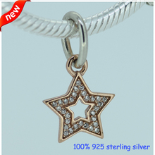 Fits Silver Charm Bracelet Authentic 925 Sterling Silver Beads Star Dangle Charms Beads Women DIY Jewelry For Choker Necklace 2024 - buy cheap