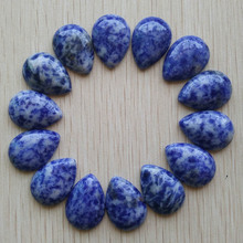 Wholesale 20pcs/lot good quality natural sodalite stone water drop CAB CABOCHON teardrop beads 25x18mm for jewelry making free 2024 - buy cheap