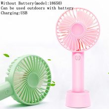 1PCs Handheld Personal Mini Fan USB Rechargeable Portable Fan Cooler With Strap Adjustable 3 Speed For Office Outdoor Travel 2024 - buy cheap