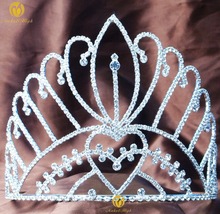 Tiaras grandes con forma de corazón para boda, corona completa de princesa de cristal, accesorios de joyas para el pelo 2024 - compra barato