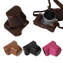 New Arrival PU leather  Luxury Camera Bag Case For Fuji Fujifilm XA5 X-A5 14-45mm Lens Camera Case Battery Opening 2024 - buy cheap