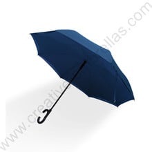Paraguas de doble capa para negocios, sombrilla de pie invertida de 113cm con apertura automática y gancho en C, manos libres, con correas para los hombros 2024 - compra barato
