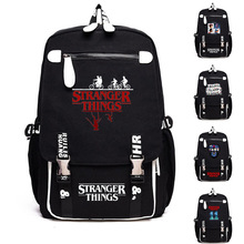 Mochila stranger things 3 cartoon, bolsa de zíper mensageiro, livro escolar, bolsa de estudante 2024 - compre barato