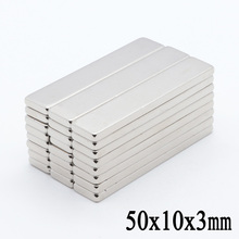 20pcs 50x10x3 mm Super Strong Block Powerful Neodymium Magnets 50*10*3 Rare Earth N35 Magnet 2024 - buy cheap
