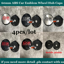 For VW Audi Skoda BMW Volvo Prosche Benz 60mm 2.36inch ABS car Emblem Badge wheel hub caps For OZ OZ racing Logo Cover 4PCS 2024 - buy cheap