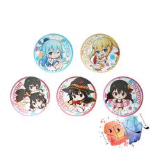 KonoSuba God's Blessing on this Wonderful World Anime Badge Aqua Darkness Megumin Yunyun Cute Metal Badge Brooch Pins 2024 - buy cheap