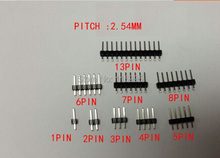 Free shipping 500pcs 1X4PIN PIN HEADER PITCH 2.54mm V/T TYPE length 11.5mm 2024 - buy cheap