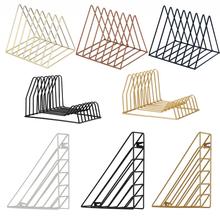 Irregular/Triangle File Organizer Wire Collection Desktop Iron Storage Rack Bookshelf Magazine Holder for Office Home Decoration 2024 - buy cheap