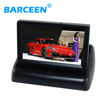 Espelho retrovisor para monitoramento do carro, câmera de visão traseira, 2 canais, vídeo 4.3 ", tft, lcd colorido, frete grátis 2024 - compre barato
