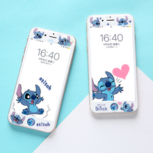 Cute Animal front film for iPhone 7/8 plus cartoon soft edge tempered glass screen protector for iPhone 6 6s plus + sticker 2024 - buy cheap
