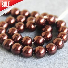 New For Necklace&Bracelet 12mm Deep Brown Shell Pearl Beads DIY Gifts For Women Girl Loose Beads Jewelry Making Design 16inch 2024 - buy cheap