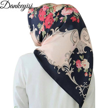 DANKEYISI Women Imitation Silk Scarf Female Hijab Scarf Twill Satin Silk High Quality Women Fashion Printing Headband Neck Scarf 2024 - buy cheap