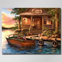 5d Full Drill diamond painting Fishing landscape icons diamond embroidery Home Decoration Cross stitch Not folding canvas Crafts 2024 - buy cheap