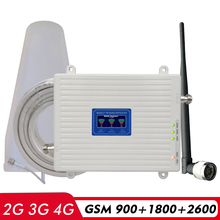 Amplificador de señal de triple banda de red GSM 900 +(B3)DCS LTE 1800 +(B7)FDD LTE 2600, Kit de repetidor de señal amplificador de teléfono móvil, 2G, 3G, 4G, voz 2024 - compra barato