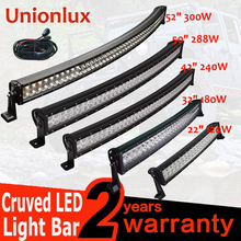 Curved 120W 180W 240W 300W Led Work Light Bar 22 32 42 50 52inch Offroad Car Truck SUV ATV 12V 24V Driving Fog Lamp 2024 - buy cheap