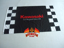 Bandera de carreras kawasaki, poliéster, tamaño 90x150CM, 3 pies x 5 pies 2024 - compra barato