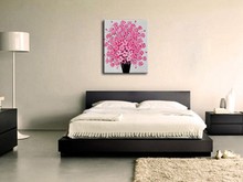 Home Decoration Art Paintings Pink Flowers Oil Painting Wall Pictures on Canvas Pictures for Best Gift High Quality 2024 - buy cheap