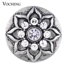 10PCS/Lot Wholesale Vocheng 18mm Button Jewelry Inlaid Clear Rhinestone Snap Charm Gift for Women Vn-1031*20 Free Shipping 2024 - buy cheap
