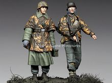 Conjunto de 1/35 kg hansen at poteau #1, 2 figuras, modelo soldado em resina gk, tema militar ii guerra mundial, kit sem pintura 2024 - compre barato