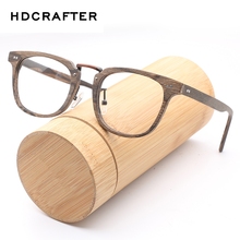 Hdcrafter armações de óculos de prescrição, madeira grão, miopia, ótico, armações de óculos com lentes claras, homens, mulheres 2024 - compre barato