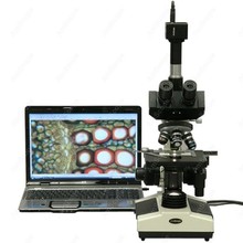 Microscopio biológico compuesto, AmScope 40x-1600x, médico, veterinario, clínica, microscopio biológico compuesto + CÁMARA DE 10MP 2024 - compra barato