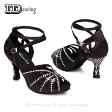 Dance Shoes Latin Dance Shoes Ballroom Latin Salsa Dancing Shoes For Women Tango Shoes Sexy High Heel 8.5cm Rhinestone JuseDanc 2024 - buy cheap