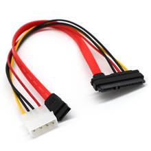 30 см SATA Combo 15 Pin Power и 7 Pin Data Cable 4 Pin Molex to Serial ATA Lead для подключения всех дисков sata # YL 2024 - купить недорого