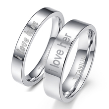 Nuncad-Anillos clásicos de acero inoxidable para hombre y mujer, bandas de boda de titanio pulido, el mejor regalo de joyería 2024 - compra barato