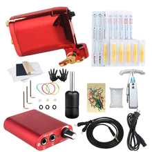 Kit para iniciantes de tatuagem 1 pistolas rotativas, máquina de tatuagem com clipe de alta qualidade, fonte de alimentação, agulhas top de tinta de tatuagem, frete grátis 2024 - compre barato