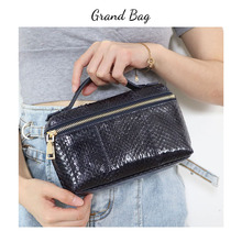 New Designer Handbag Real Snake Skin Portable Bag Small Clutch Bag Genuine Python Leather Ladies Hand Bag Purse 2024 - buy cheap