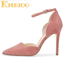 Kmeioo Women Shoes Ankle Strap Sandals D'Orsay PumpsTwo Piece Sandals Pointed Toe High Heels Sweet Casual Shoes zapatos de mujer 2024 - buy cheap