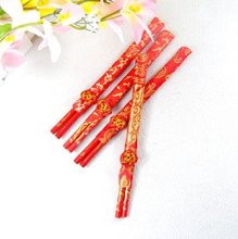 40PAIRS/LOT Wholesale Wedding Favor Gift China Chinese Wedding Bamboo Wood Chopsticks Dragon-Phoenix Double-happiness Hot Sale 2024 - buy cheap