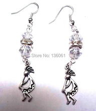 Kokopelli-pendientes de cristal colgantes para mujer, aretes largos de plata Vintage, 10 pares 2024 - compra barato