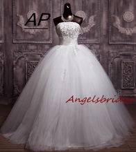 Angel sbridep-vestido de princesa para casamento, noiva, com apliques de renda cristalina, chega até o chão, formal, 2021 2024 - compre barato