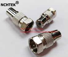 NCHTEK F Male Plug to RCA Female Jack Coaxial Coax TV Straight Adapter Connector  For Audio Video/Free shipping/10PCS 2024 - buy cheap