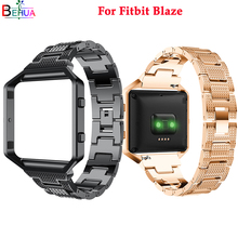 Pulseira de aço inoxidável para fitbit blaze, pulseira de substituição luxuosa para relógio inteligente 2024 - compre barato