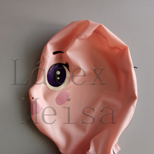 Cartoon fetish 100% natural latex masks open nostrils with back zip for women 2024 - buy cheap