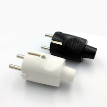 Adaptador de corriente alterna universal, enchufe de PVC ignífugo para viaje y hogar, 16A, 250V, EU, Alemania, color blanco y negro 2024 - compra barato