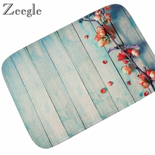 Zeegle-alfombra con estampado de patrón de madera para el hogar, alfombrilla de oración para interior, cocina, bienvenida, para puerta exterior 2024 - compra barato