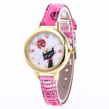 bayan kol saati Fashion Women Watch Lovely Cartoon Cat Leather Analog Women Watch Casual Quartz Wrist Watch Relogio Feminino 2024 - buy cheap