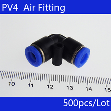 HIGH QUALITY 500pcs 4mm ID Pneumatic Connectors Elbow Fitting Equal L-shape PV4 2024 - buy cheap