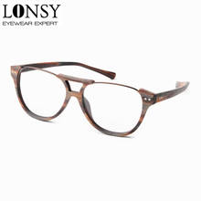 LONSY Acetate Eye Glasses Frames For Women Brand Designer Computer Optical Frame For Myopia Spectacle frame oculos De Grau 2024 - buy cheap