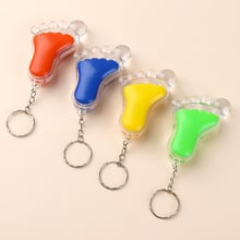 1pc Creative Little Feet Shape Keychain LED Light Luminous Mini Flashlight Cartoon Lovely Key Ring Keys holder Color Random 2024 - buy cheap