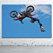 Motorcycle Canvas Painting Posters and Prints Extreme Sport Motocross Wall Picture Art For Home Decor 2024 - buy cheap