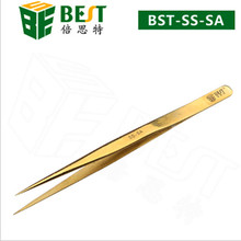 BST-SS-SA Tweezer Stainless Steel Tweezers Ultra-Pointed High Hardness Tweezers Gold-Plated Wear-Resistant Hand Tool Fixture 2024 - buy cheap