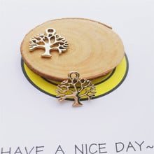 MRHUANG 10pcs/pack  Metal Golden Tone Lucky Tree Plant Charms Pendant DIY Bracelets Necklace Jewelry Accessories 2024 - buy cheap