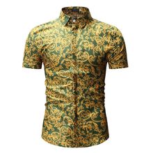 Mens Luxury Floral Hawaiian Shirt 2019 Summer New Beach Party Camisa Masculina Casual Short Sleeve Shirt Men Chemise Homme XXXL 2024 - buy cheap