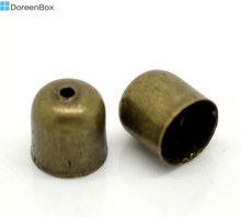 Doreen Box Lovely Antique Bronze Necklace End Tip Bead Caps 8x7mm(Fit 6mm Cord), sold per lot of 100 (B17312) 2024 - buy cheap